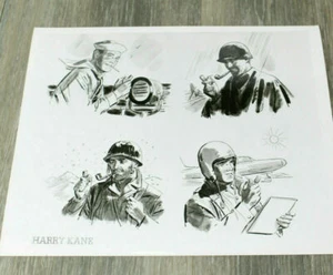 Vintage Tabakwerbung Harry Kane Kunstwerk 1950er Jahre Werbung Proof Kunst Fotopapier - Bild 1 von 3