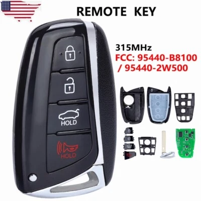 Keyless Smart Key for Hyundai Santa Fe 2015-2018 4 Button Remote Fob 95440-B8100 Foto 1 de 4