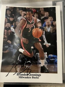 BRANDON JENNINGS Autographed 8x10 Photo SIGNED AUTO - Milwaukee Bucks  - Picture 1 of 1