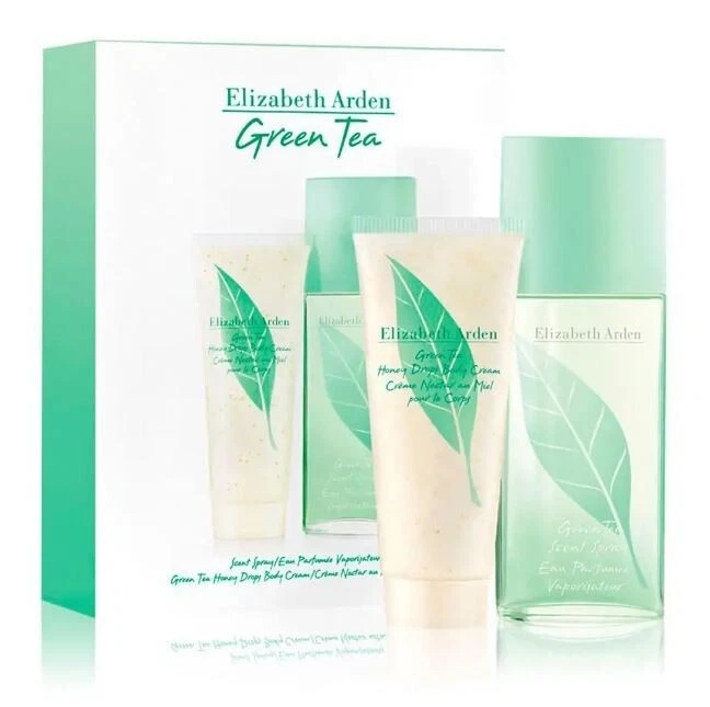 GREEN TEA by ELIZABETH ARDEN for Women 2 pc GIFT SET 3.3 oz Scent Spray + CREAM - Image 1 of 1