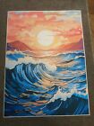 Ocean Sunset Van Gogh Style Poster 18x24in