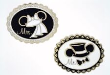 Disney Parks Mickey & Minnie Wedding Mr. & Mrs. Ear Hat Pin New With Card