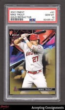 2021 Topps Finest Gold Refractors #57 Mike Trout 37/50 PSA 10 GEM MINT