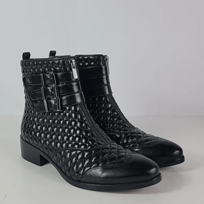 Botines Pelle Moda de cuero negro para mujer talla 7,5 Foto 1 de 4