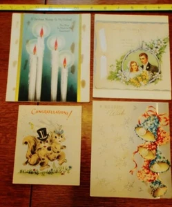 4 VINTAGE GREETING CARDS FROM 1947 {16} - Picture 1 of 8