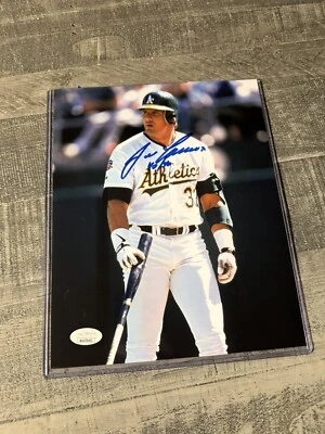 Jose Canseco Signed Autographed 8x10 Photo 40/40 Athletics JSA COA Oakland - Image 1 of 4