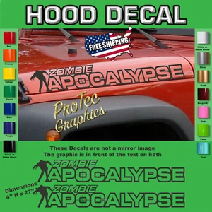Hood Vinyl Decal Graphics Fits Jeep Wrangler - SH-206 - (apocalypse) - Picture 1 of 3