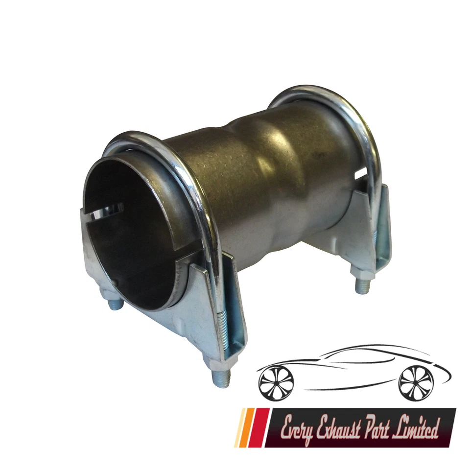 Exhaust Pipe Connector Sleeve Joiner 1 3/4" 45mm Clamp on Including Clamps