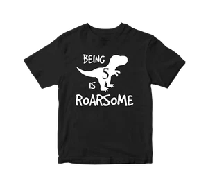 Personalised Custom dinosaur T-rex birthday 2021 T-Shirt age number kids gift - Picture 1 of 20
