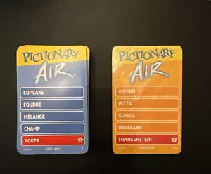 Mattel Pictionary Air Game Card Deck Replacement FRENCH Edition All 112 Cards - Picture 1 of 8