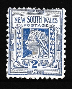 1905 QUEEN VICTORIA 2d NEW SOUTH WALES STATE PRE-DECIMAL STAMP MLH #25 - Imagen 1 de 2