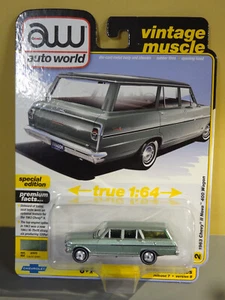 AUTO WORLD PREMIUM - 1963 CHEVY II NOVA 400 WAGON - VINTAGE MUSCLE LAUREL GREEN - Picture 1 of 2