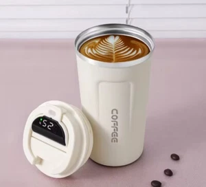 Smart Temperature Display Coffee Cup Portable 304 Stainless Steel Insulation - Picture 1 of 4