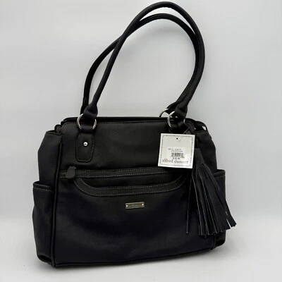 Cartera Alfred Dunner Negra Imitación Cuero Estilo 0707HVAD Nueva Con Etiquetas Foto 1 de 4