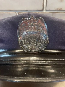 Police Halloween Costume Hat Only Adult Adjustable Snap Back One Size Blue Badge - Picture 1 of 8