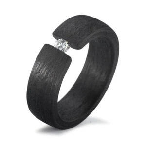 Verlobungsring Carbon Spannring Brillant Damenring Carbonring Antragsring 59280 - Bild 1 von 4