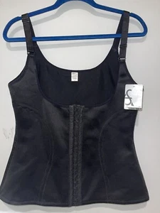 ASHLEY STEWART BLACK SCUBA WEAR YOUR OWN BRA WAIST SHAPER 2X - Picture 1 of 5