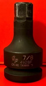 Grey Pneumatic 1" Drive X 7/8" Hex Driver Bit Socket 4928F Industrial - Picture 1 of 4