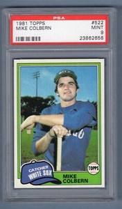 1981 Topps #522 Mike Colbern PSA 9