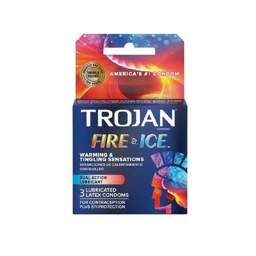 Condones de látex lubricados Trojan Fire & Ice (3) Foto 1 de 1