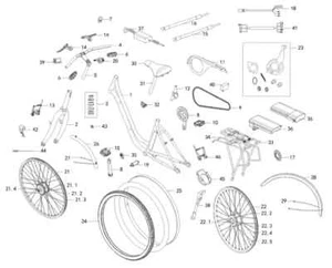 SFM / Sachs Akkuschloss mit 2 Schlüssel 10608010P201 FASHION PLUS 20Saxonette... - Bild 1 von 1