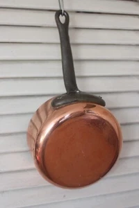 Vintage TOURNUS French Copper/Tin Lined/cast iron handle pan - Picture 1 of 14