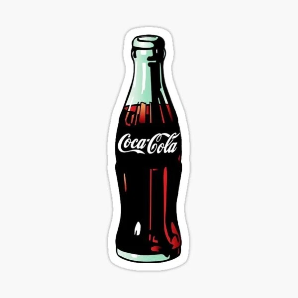 Coca-Cola 2" Vinyl Stickers~ Vintage Coke Bottle  Soda Pop ~  Christmas  - Image 1 of 1