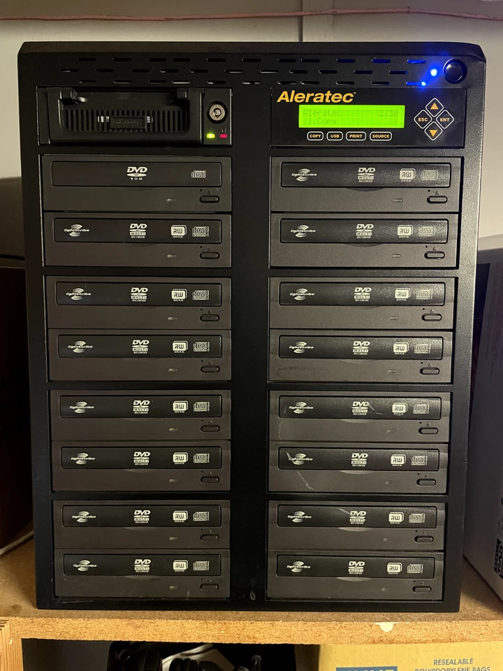 Aleratec 1 to 15 Target 24X SATA DVD CD Duplicator Multiple Disc Burner - TESTED - Image 1 of 1