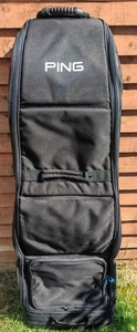 Ping Players 5 Black/Grey 4 Wheel Rolling Golf Travel Bag with Storage Bag - Picture 1 of 9