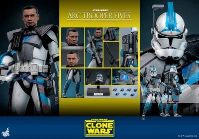 NEW HOT TOYS 12″ STAR WARS CLONE WARS ARC TROOPER FIVES 1/6 SCALE FIGURE TMS132 - Image 1 of 4