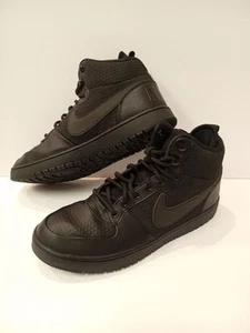 Nike Size 8 Court Borough Mid Winter 'Triple Black' AA0547-002 Shoes - Picture 1 of 11