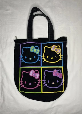 Sanrio Hello Kitty Black Tote Zippered Bag Size Medium SEE PHOTOS - Image 1 of 4