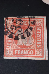 BAVARIA GERMANY STATE SC# 14 THIN FAULT CV $140 - Picture 1 of 3