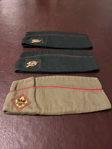 Konvolut 3 Vintage Pfadfinder BSA Stoff Garnison Hüte Entdecker um 1960 - Bild 1 von 16