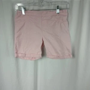 Levis Girlfriend Midi Shorts Elastic Waist Pull On Pink Girls Size 12 - Picture 1 of 15