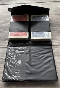 Nuevas cartas vintage 2 barajas colores azul y rojo con estuche negro ¡Bonitas! - Imagen 1 de 8
