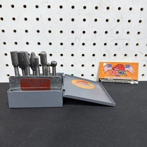 8-teiliges Doppelschnitt Hartmetall Frässtift-Set Wolframbohrer Hog® lebenslange Garantie - Bild 1 von 8