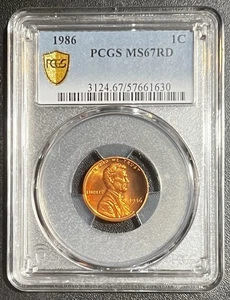 1986 Lincoln Cent PCGS MS 67 Gem! - Picture 1 of 6