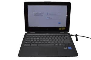 HP Chromebook x360 11 G1 EE 11.6" 1.1GHz N3350 4GB 32GB Chrome OS Grade B No AC - Picture 1 of 3