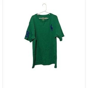 Polo Ralph Lauren Hemd Jungen Große 14/16 Grün Big Pony #3 Kurzarm Preppy - Bild 1 von 7
