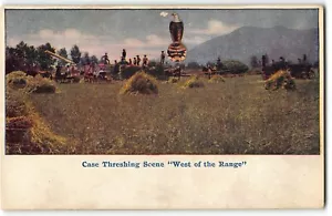 Postal publicitaria c1910 - trilladora de estuche, escena oeste de la gama - Imagen 1 de 2