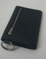 A.P.C. BAD MTH FCK Leather wallet black Chain holder Rare APC