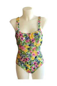 Traje de baño floral multicolor LIZ CLAIBORNE 1 pieza talla M - Imagen 1 de 2