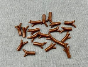 LEGO Parts (20) Reddish Brown Plant Flower Stem w Bar 3 Stems Short ~ No 68211 - Picture 1 of 1