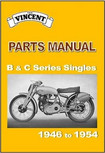 VINCENT Parts Manual B & C Series Singles Comet Meteor 1951 1952 1953 1954 - Picture 1 of 3