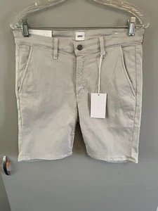 Chino Edwin "Mason" corto para hombre nuevo con etiquetas Stone Slim talla 29 con entrepierna de 9" - Imagen 1 de 9