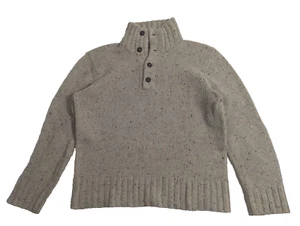 POLO RALPH LAUREN Men's Alpaca Wool Chunky Knit Cowl Neck Sweater - Beige - Med - Picture 1 of 4