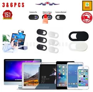 WEBCAM COVER ULTRA THIN 1/3/6 Pack Camera Privacy Security Sticker Slider Laptop