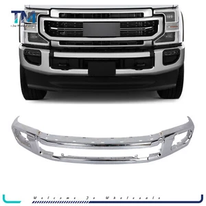 Chrome Steel Front Bumper Face Bar with Fog For 2020 2021 2022 Ford F250 F350 - Picture 1 of 7