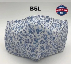 NUEVO Cubierta facial de tela para adultos 100% filtro de algodón bolsillo B5L - Imagen 1 de 4